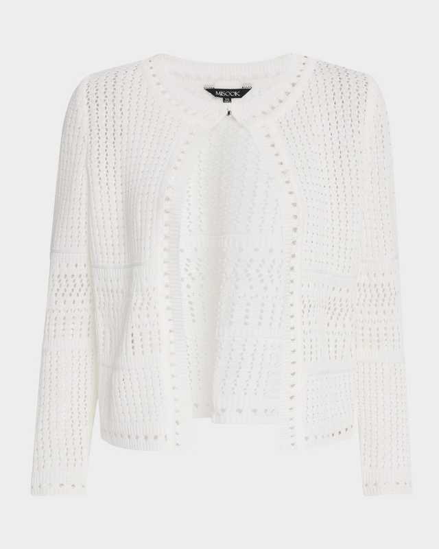 Modern Fit Pointelle Knit Jacket